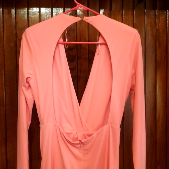 ZARA SIZE MEDIUM Elegant Pink Long-Sleeve Dress - Picture 6 of 12